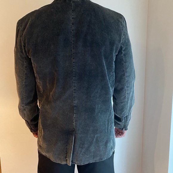Dark Grey Corduroy  Blazer Jacket - Picture 4 of 6